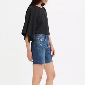 Levi Mid Thigh 501 Jean Shorts